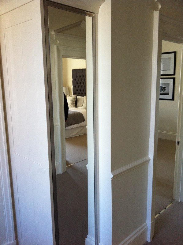 Full-length wardrobe mirror fitted in Bethnal Green home